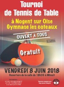 Lire la suite à propos de l’article Tournoi de tennis de table de fin de saison